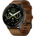 Garmin Venu 4 45mm Slate with Brown Leather Band (010-03014-03)