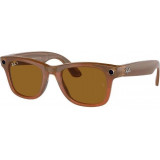 Ray-Ban Meta Wayfarer Large - Shiny Caramel/Polarized Brown (RW4008 670683 53-22)