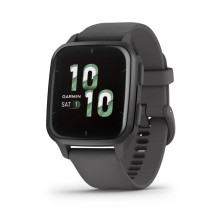 Garmin Venu Sq 2 Slate Aluminum Bezel with Shadow Gray Case and Silicone Band (010-02701-00/10/80)