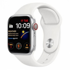 Apple Watch SE 2 GPS + Cellular 40mm Silver Aluminum Case with White Sport Band M/L (MNTQ3)