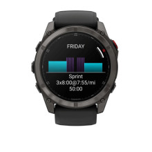 Garmin Fenix 8 Pro 51 mm AMOLED Carbon Gray DLC Titanium with Black/Pebble Gray (010-03199-00/01)