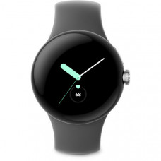 Google Pixel Watch Polished Silver Case/Charcoal Active Band