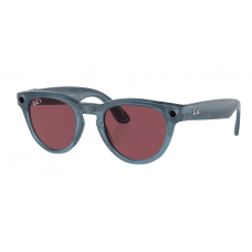 Ray-Ban Meta Headliner Shiny Jeans Frame/Dusty Red Lenses (RW4009 66985Q 50-23)