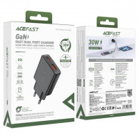 МЗП ACEFAST to 1*USB+1*TypeC Fast Charger PD+QC (30W) black (A69)