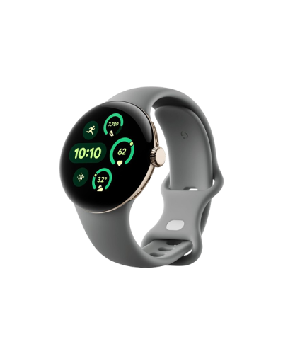 Google Pixel Watch 3 41 mm Wi-Fi Champagne Gold Aluminum Case/Hazel Active Band