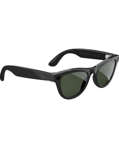 Ray-Ban Meta Skyler Gen 2 Stand.Shiny Black Frame/Clear to Graphite Green Transit.Lenses RW4014 601/1M 52-20
