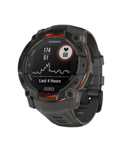 Garmin Instinct 3 50mm Solar Black with Charcoal Band (010-02935-00)