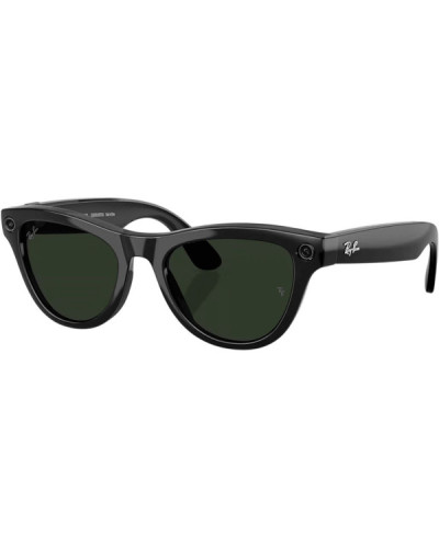 Ray-Ban Meta Skyler Gen 2 Stand.Shiny Black Frame/Clear to Graphite Green Transit.Lenses RW4014 601/1M 52-20