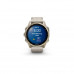 Garmin Fenix 8 43mm AMOLED Sapphire Soft Gold with Limestone Leather Band (010-02903-40)