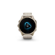 Garmin Fenix 8 43mm AMOLED Sapphire Soft Gold with Limestone Leather Band (010-02903-40)
