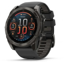 Garmin Fenix 8 51mm AMOLED Sapphire Carbon Gray DLC Titanium w. Black/Pebble Gray S. Band (010-02905-20/21)
