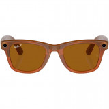 Ray-Ban Meta Wayfarer Shiny Caramel Frame Brown Lenses (RW4006 670683 50-22)