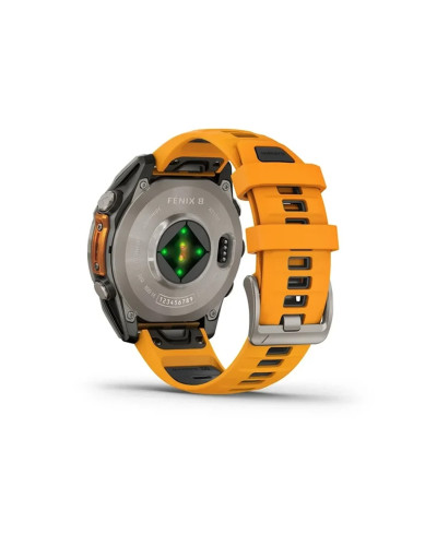 Garmin Fenix 8 51mm AMOLED Sapphire Titanium w. Spark Orange/Graphite Silicone Band (010-02905-10/11)