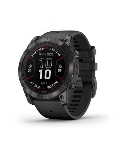 Garmin Fenix 7X Pro Sapphire Solar Carbon G. DLC Tit. with Black Band (010-02778-10/11/54)