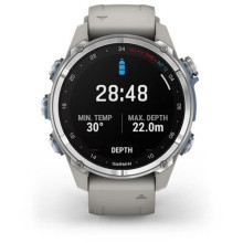 Garmin Descent Mk3 43 mm Stainless Steel with Fog Gray Silicone Band (010-02753-04/03)