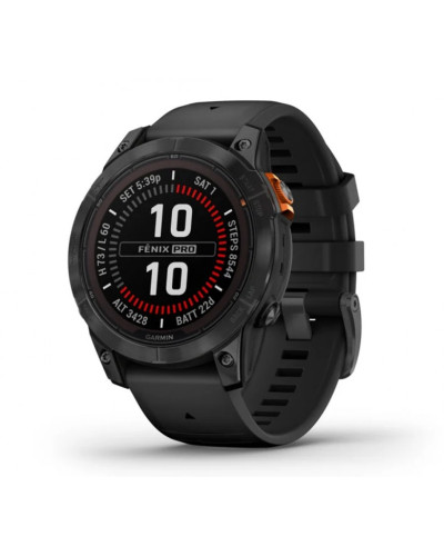 Garmin Fenix 7 Pro Solar Slate Gray w. Black Band (010-02777-00/01)