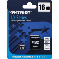 MEMORY CARD microSDHC (UHS-1 ) Patriot 16 Gb class 10 (adapter SD) MEMORY CARD microSDHC (UHS-1 ) Patriot 16 Gb class 10 (adapter SD)