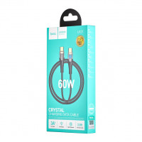 DataCable HOCO U121 (TypeC=>TypeC) (60W/3A) Black