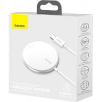 Бездротовий ЗП Baseus Simple Mini 3 Magnetic (15W) white (CCJJ040012)