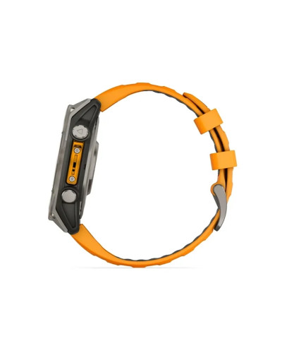 Garmin Fenix 8 51mm AMOLED Sapphire Titanium w. Spark Orange/Graphite Silicone Band (010-02905-10/11)