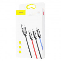 DataCable BASEUS Three Primary Colors (0.3m) (3 in1) black (CAMLT-ASY01)