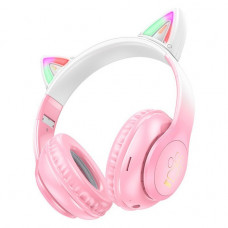 Full Size Wireless Headset Hoco Cat Ear (W42) (pink)