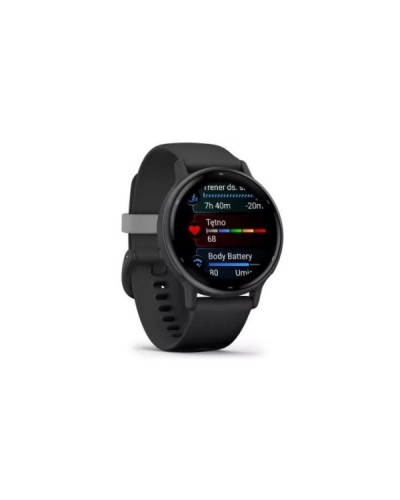 Garmin vivoactive 5 Slate Aluminum Bezel with Black Case and Silicone Band (010-02862-10/50)
