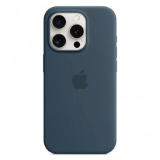 Apple iPhone 15 Pro Silicone Case with MagSafe - Storm Blue (MT1D3)
