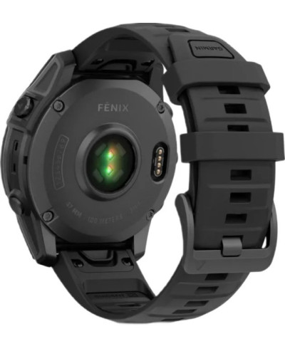 Garmin Fenix E 47mm AMOLED Slate Gray Steel with Black Silicone Band (010-03025-03/01)