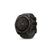Garmin Fenix 8 51mm Solar Sapphire Carbon Gray DLC Titanium w. Black/Pebble Gray S. Band (010-02907-10/11/70)