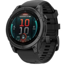 Garmin Fenix E 47mm AMOLED Slate Gray Steel with Black Silicone Band (010-03025-03/01)