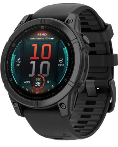 Garmin Fenix E 47mm AMOLED Slate Gray Steel with Black Silicone Band (010-03025-03/01)