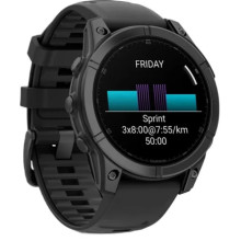 Garmin Fenix E 47mm AMOLED Slate Gray Steel with Black Silicone Band (010-03025-03/01)