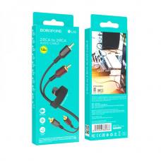 Hi-Fi Cable Borofone BL13 2RCA=>2RCA (1.5m) (black)