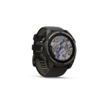 Garmin Fenix 8 51mm Solar Sapphire Carbon Gray DLC Titanium w. Black/Pebble Gray S. Band (010-02907-10/11/70)