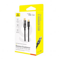 DataCable BASEUS Explorer Series AP Off TypeC=>TypeC 100W Black (P10319703111-00)