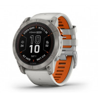 Garmin Fenix 7X Pro Sapphire Solar Titanium w. Fog Gray/Ember O. Band (010-02778-14/15)