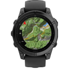 Garmin Fenix E 47mm AMOLED Slate Gray Steel with Black Silicone Band (010-03025-03/01)