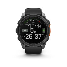 Garmin Fenix 8 47mm AMOLED Slate Gray with Black Silicone Band (010-02904-00)