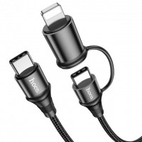 DataCable HOCO X50 (TypeC/Lightning)(2 in1)(60W) black