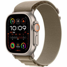 Apple Watch Ultra 2 GPS + Cellular 49mm Titanium Case with Olive Alpine Loop - Medium (MREY3/MRFJ3)