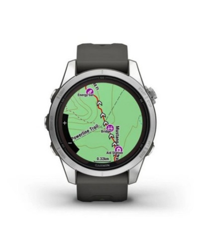 Garmin Fenix 7S Pro Solar Silver w. Graphite Band (010-02776-00/01)
