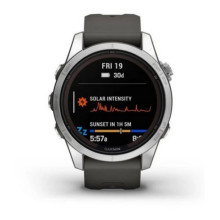 Garmin Fenix 7S Pro Solar Silver w. Graphite Band (010-02776-00/01)