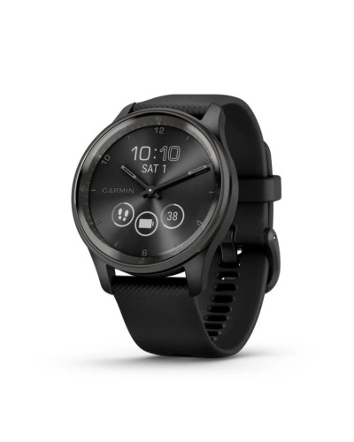 Garmin Vivomove Trend Slate S. Steel Bezel with Black Case and S. Band (010-02665-00)