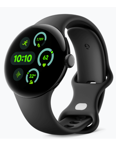 Google Pixel Watch 3 41 mm LTE Matte Black Aluminum Case/Obsidian Active Band
