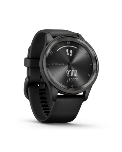 Garmin Vivomove Trend Slate S. Steel Bezel with Black Case and S. Band (010-02665-00)