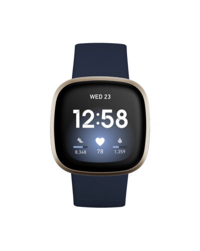 Fitbit Versa 3 Midnight/Soft Gold Aluminum (FB511GLNV)