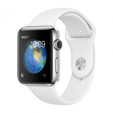 Apple Watch Series 2 38mm Stainless Steel Case with White Sport Band (MNP42)