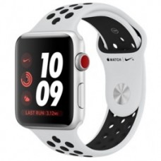 Apple Watch Nike + Series 3 (GPS + Cellular) 42mm Silver Aluminum w. Pure Platinum / BlackSport B. (MQLC2)