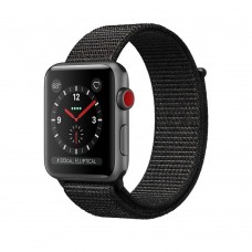 Apple Watch Series 3 GPS + Cellular 42mm Space Gray Case w. Black Sport L. (MRQF2)
